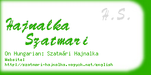 hajnalka szatmari business card